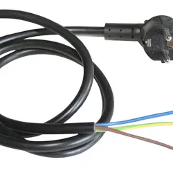 Cable de alimentación con enchufe para placas de cocina