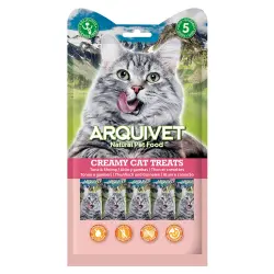 Creamy Cat Treats - Snack cremoso de atún y gambas (expositor de 12 bolsas con 5x14 g)