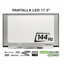 Pantalla Led De 17.3" Para Portátil Nv173fhm-nx4 V8.0 144hz 40 Pines Fhd