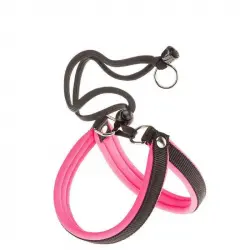 Arnes Agila Fluo para perros rosa Ferplast, Tallas Largo 26-38  Cms - Ancho 15mm