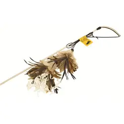 Caña de juguete con plumas Crunchy Feather para gatos - 1 unidad