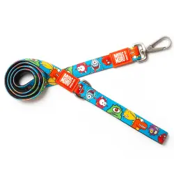 Correa corta Max & Molly Little Monsters para perros - Talla M: 120 cm de largo, 20 mm de ancho