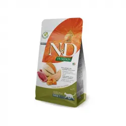 Farmina ND Cat Pumpkin Grain free Pato pienso para gatos, Peso 300 Gr.