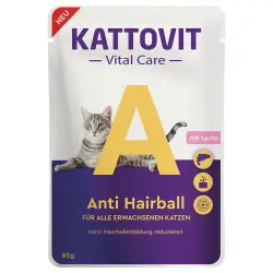 Kattovit Vital Care Anti Hairball con salmón en bolsitas - 85 g