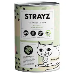 STRAYZ BIO Gato 6 x 400 g - Pollo ecológico y calabacín ecológico