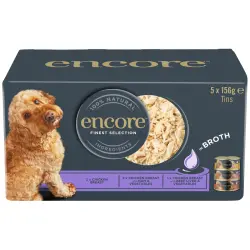 Encore en latas 5 x 156 g comida húmeda para perros - Pack mixto - Pack mixto: pollo, pollo con jamón, pollo con hígado