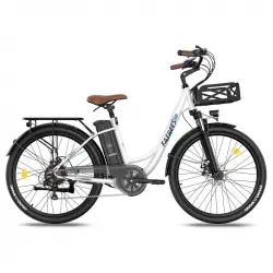 Fafrees F26 Lasting Bicicleta Eléctrica Motor 250W Batería 36V/20.3Ah Autonomía 160km Blanca