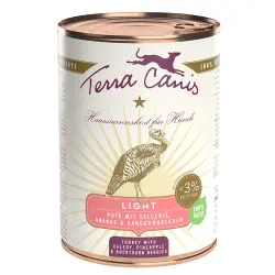 Pack Ahorro: Terra Canis Light 12 x 400 g - Pavo