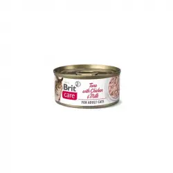 Brit care cat atun con pollo y leche latas para gato, Unidades 24 x 70 Gr