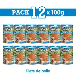 Filete de pollo 100 g Snack para perros, Unidades 12 unidades