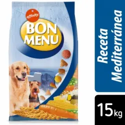 Pienso para perro adulto Receta Mediterránea Bon Menú 15 Kg.