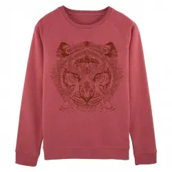 Sudadera Mujer Tigre Mandala color Rosa