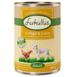 Lukullus con ave y cordero sin cereales - 6 x 400 g