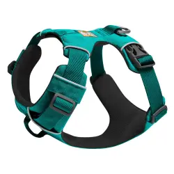 Arnés para perros Ruffwear Front Range, Aurora Teal - Talla M: 69 - 81 cm de perímetro torácico, An 29 mm