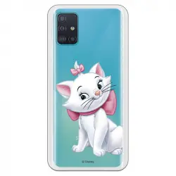 Funda Oficial de Disney Marie Silueta Los Aristogatos para Samsung Galaxy A51 5G