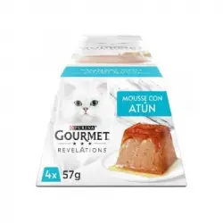 Gourmet Revelations Mousse Atun Comida Humeda Para Gato 24x57g 24 Unidades.