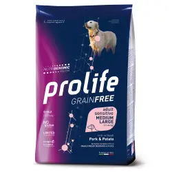 Prolife Grain Free Adulto Sensible Mediano/Grande Cerdo y Patatas - 10 kg