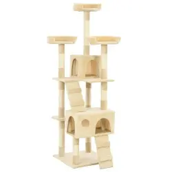 Rascador grande con postes color Beige
