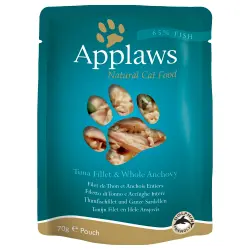 Applaws Cat Pouch en caldo para gatos 12 x 70 g - Atún con anchoas