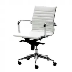 Euromof Londres Sillón de Oficina con Respaldo Bajo Blanco
