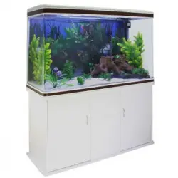 Acuario De 300l Con Mueble Blanco, Accesorios Y Grava Blanca