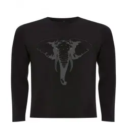 Camiseta unisex elefante color Negro