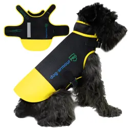 CHALECO DE PROTECCIÓN ANTI MORDIDA PARA PERROS AMARILLO TALLA L