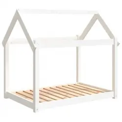 Cama Para Perros Madera Maciza De Pino Blanco 101x70x90 Cm Vidaxl