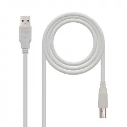 Nanocable Cable Impresora USB 2.0 Tipo A/B Macho/Macho 1.8m Beige