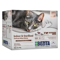 Bozita Indoor & Sterilised 12 x 85 g - Pack mixto - Mix en salsa