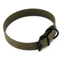 Collar Heim BioThane, oliva - 36 - 44 cm de perímetro del cuello, An 25 mm