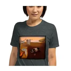 Mascochula camiseta mujer mola dalí personalizada con tu mascota gris oscuro