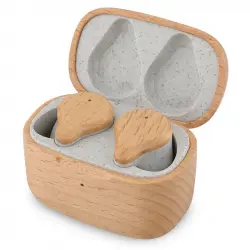 Prixton Earbuds Eco TWS163 Wood Auriculares Bluetooth Madera de Haya