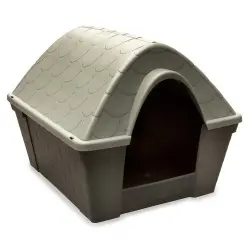 Arquivet ecoline caseta de plástico reciclado gris para perros