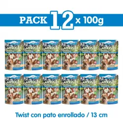 Huesitos de pato con calcio - 100gr Snack para perros, Unidades 12 unidades