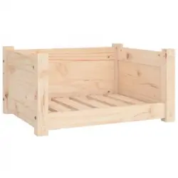 Cama Para Perros Madera Maciza De Pino 55,5x45,5x28 Cm Vidaxl