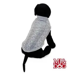 Jersey trenzado para perros color Gris