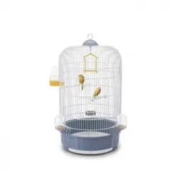 Trixder Jaula Pájaros Luna Azul Pastel/Blanco