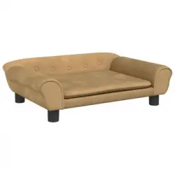 Cama Para Perros De Terciopelo Marrón 70x48x22 Cm Vidaxl