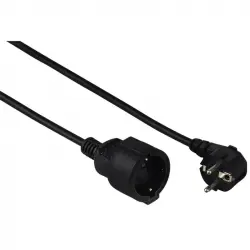 Hama Cable de Alimentación Alargador Schuko 3m Negro