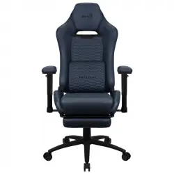 Aerocool Royal Leatherette Silla Gaming con Reposapiés Azul