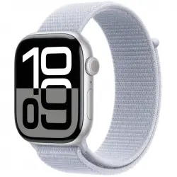 Apple Watch Series 10 GPS + Cellular 46mm Caja de Aluminio Plata con Correa Loop Deportiva Azul Nube