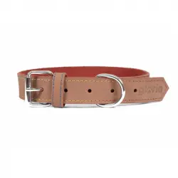 Collar Gloria Pets Nobuk Color Marrón Para Perros 35cm x 12mm