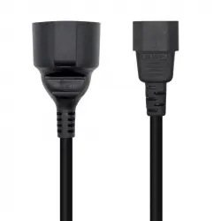 Aisens Cable de Alimentación C14 a CEE7 Macho/Hembra 25cm Negro