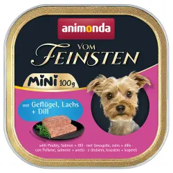 Animonda vom Feinsten Adulto Mini 32 x 100 g - Con ave, salmón y eneldo