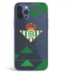 Funda Oficial Real Betis Balompié del Betis Escudo Fondo Transparente para iPhone 12 Pro