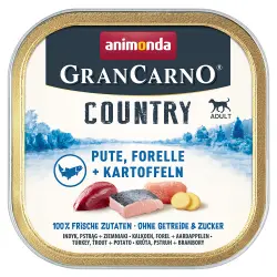 Animonda GranCarno Adult Country 22 x 150 g - Pavo, trucha y patatas