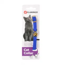 Flamingo collar elástico azul para gatos