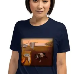 Mascochula camiseta mujer mola dalí personalizada con tu mascota azul marino