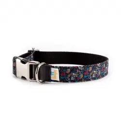 Pamppy funny evan skulls collar de algodón y poliéster multicolor para perros